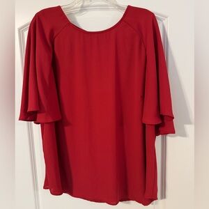 Karen Kane Red Blouse